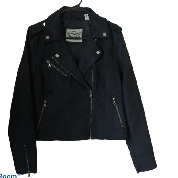Levi's Jackets & Blazers - Levi Strauss & Co Dark Blue Suede Zipper Jacket